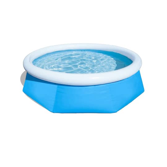 Pool Central® 8ft. Round Inflatable Easy Set Kids Swimming Pool with Filter Pump